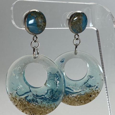 Ocean Circle Earrings